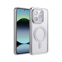 Xiaomi Redmi Note 14 4g Uyumlu Joke Simli Magneticsafe Kılıf - Gümüş