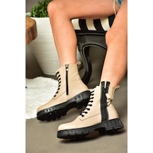 Fox Shoes N555102803 Ten Hakiki Deri Kadın Postal Bot Ten-hakiki Deri Ten Rengi
