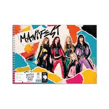 Manifest 25x35 Plastik Kapaklı Sipralli Resim Defteri 15 Yaprak 1 Adet