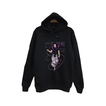 Jujutsu Kaisen Satoru Gojo Anime Baskılı Unisex %100 Pamuk Siyah Kapüşonlu Sweatshirt Siyah
