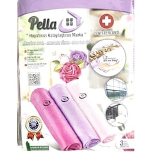 Pella- Orijinal Pella- Mikrofiber Temizlik Bezi 3'lü Paket Lila,pembe,koyu Pembe 0