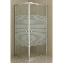 Durul Duşakabin Kare Parlak Profil Buzlu Cam Beyaz