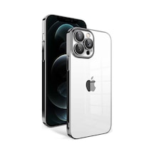 Apple Uyumlu iPhone 12 Pro Max Kılıf Kamera Korumalı Renkli Çerçeveli