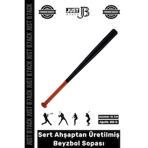 Ahşapbeyzbol Sert Dişbudak Ahşap Kaymaz Dayanıklı 855 Gram Kırılmaz Siyah Beyzbol Sopası 61 Cm Çok Renkli