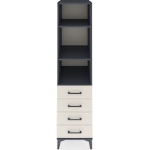 Kronos Dolap 3 Raflı 4 Çekmeceli 44x59x182 Antrasit-aytaşı Antrasit