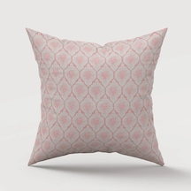 Melisa Damask Baskılı Duck Kumaş Pembe Kırlent 45 45 Cm - 747 45 x 45