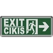 Exit Çıkış Acil Yönlendirme Armatürü Exit Çıkış Adamlı Sağ Sol