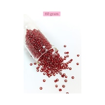 Dökme Cam Kum Boncuk 8/0 3 Mm - 60 Gram - Koyu Kırmızı - Bnc224