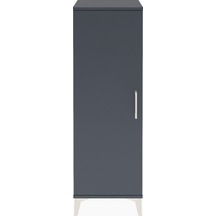 Arges Dolap Tek Kapaklı Tek Askılı 44x30x134 Antrasit-antrasit Antrasit