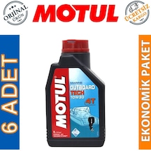 Motul Marine Outboard Tech 4t 10w-30 1 Lt Tekne Motor Yağı 6 Adet