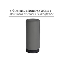Easy Squeez-e Bulaşık Deterjanı Dispenseri, Mutfakta Bulaşık Deterjanı İçin, Kolay Dozaj, Sızdırmaz Silikondan Sabunluk, Kapasite 250 Ml, Çap 6 X 14 Cm, Gri 12 Izgara