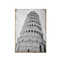 Bedeko Pizza Kulesi Desenli Mdf Tablo 25 Cm X 35 Cm