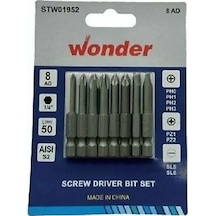 Wonder Düz Yıldız Bits Uç Seti 25-50mm 4 Lü Sl6,ph2