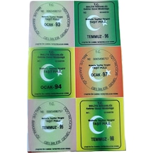 Türk Bayrağı Gümrük Pulu Oto Sticker İçerden Yapıkanlı Model Renk