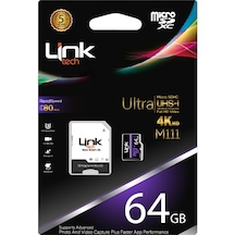Linktech LMC-M111 64 GB MicroSDXC UHS-III Hafıza Kartı + Adaptör