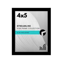 Siyah 4x5 Resim Çerçevesi - Kırılmaya Dayanıklı Camlı İnce Kenarlıklı Fotoğraf Çerçevesi, Asma Donanımı V