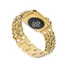 Apple Watch Uyumlu Ultra 49mm Kordon Cowboy Metal Strap Kayış - Gold