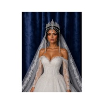 Diamond Veil Crown Alınlıklı Gelin,kına,nişan,söz,after,bride,party Taç Gümüş - 885835840 Gümüş