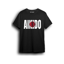 Top Glory Aikido Tişört Özel Tasarım Aikido T-shirt Aw1006 Siyah