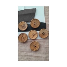Tahta Agaç Düğme 28 Mm 6 Adet