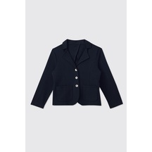 Panço Kız Çocuk Örme Lacivert Ceket 2621gk22004
