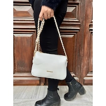 Just Polo Kadın Zincir Askılı Günlük Ve Özel Kullanıma Omuz & Çapraz Çanta Shoulder Bag Beyaz