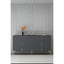 Ka1524as Poli Konsol Ve Tv Sehpası Antrasit-silver 150cm