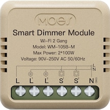 Tuya Wifi Akıllı Ev Dimmer Anahtarı Açık/kapalı Kendi Kendini Sıfırlama Anahtarı, 2 Yönlü, Wm-105b-m