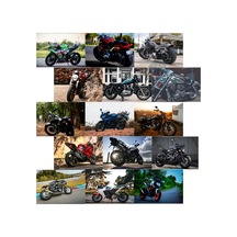 Orora Motosiklet Duvar Kağıdı Poster Seti-2-15li