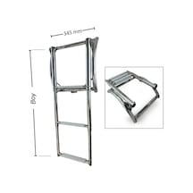 Sealux Teleskopik Paslanmaz Bot Merdiveni 3 Basamaklı En: 34.5 Cm Boy: 88 Cm