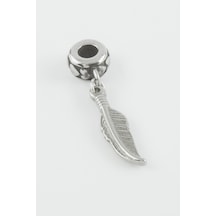 Ilkeshop Yaprak Çelik Kolye Ucu 3,5 CM-gümüş Rengi Çok renkli