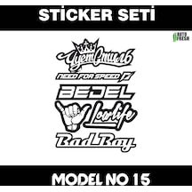 Oto Etiket Çeşitleri Çoklu Model Araba Arka Cam Sticker