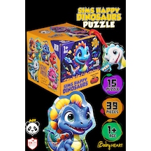 Sims Puzzle Bebekler İçin İlk Puzzle Yapboz Baby Dinozor - 1 Yaş Üstü Montessori Eğitici Oyuncak Dinozorlar