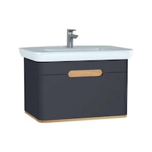 60819 VitrA Sento Tek Çekmeceli Lavabo Dolabı, Ayaksız, 80 Cm, Mat Antrasit Diğer