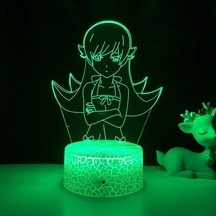 Goldenqian Anime Bakemonogatari Led Gece Lambası Için Yatak Odası Dekoru Işık Doğum Günü Hediyesi Bakemonogatari Oda Masası 3d Lamba 3duxkj Siyah