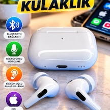 Pro Bluetooth Kablosuz Kulaklık Mikrofonlu, Silikon Uçlu, İos Uyumlu 00
