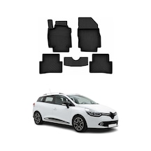 Renault Clio 4 Sw 2012-2019 Uyumlu 4d Havuzlu Paspas Kauçuk Siyah 5 Parça