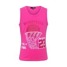 Brz Kids Basketbol Baskılı Kız Çocuk Sıfır Kol T-shirt-fuşya Fuşya