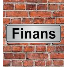 10X20 Cm Finans Yazılı Metal Yönlendirme Levhası
