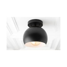 S Retro Siyah Küre Tavan Avize Plofonyer 20 Cm En Siyah