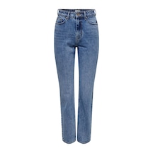 Only Kadın Denim Yüksek Bel Düz Kesim Kot Pantolon - 15311652 Mavi