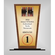 Tavla Turnuvası Plaketi , Ahşap Mdf Gold Levhaya Baskılı ,kişiye Özel İsim Baskısı Yapılabilir