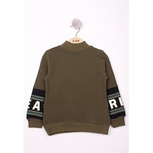 Toontoy Kız Çocuk Great Baskılı Sweatshirt Haki