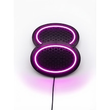 Oval Pembe Neon Ledli Hoparlör Kapağı