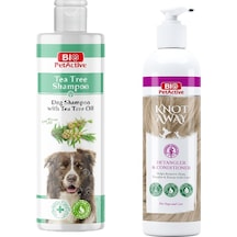 Bio Petactive Çay Ağacı Yağlı Köpek Şampuanı 400 Ml + Knot Away Kıtık Açıcı Krem 250 Ml 2 Li Set