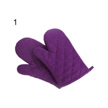 Novahub Mor Pamuk Fırın Mitt Isıya Dayanıklı Koruyucu Mutfak Tencere Tutucu Eldiven Mor