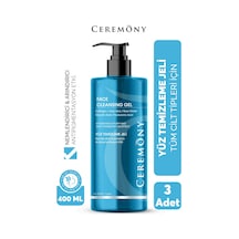 Ceremony Nemlendirici Arındırıcı Eşitleyici Sivilce ve Akne Karşıtı Yüz Temizleme Jeli 3 x 400 ML