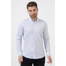 White Stone Oviedo G2308 Regular Fit Pamuklu Likralı Gömlek Desenli M Çok Renkli
