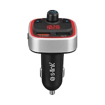 S-link Sl-bt401 Rgb Bluetooth V5.0 Led Ekran Tf Kart 64g Max Çift Usb Qc3.0+5v/2.4a Hızlı Şarjlı Fm Transmitter