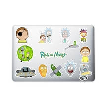 Rick And Morty Tasarımlı Laptop Notebook Tablet Telefon Sticker Set 15